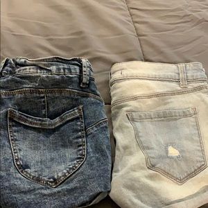 2 jean shorts